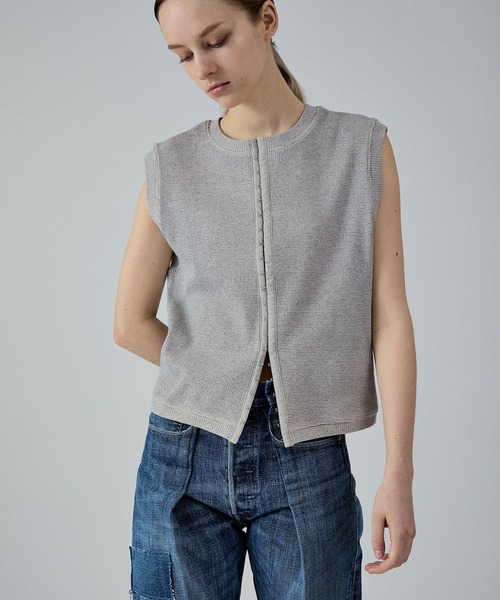 M TO R（ムウトアール）の「HOCK THERMAL TANK TOP（タンクトップ・レディース・ライトグレー/イエロー/ブラック・38/40）」の17枚目の写真