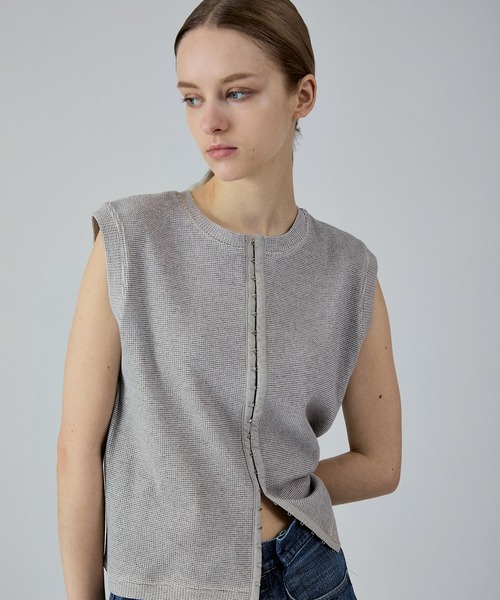 M TO R（ムウトアール）の「HOCK THERMAL TANK TOP（タンクトップ・レディース・ライトグレー/イエロー/ブラック・38/40）」の19枚目の写真