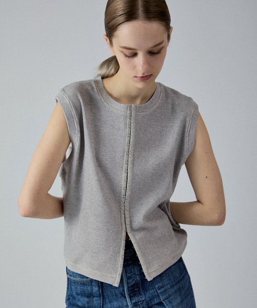 M TO R（ムウトアール）の「HOCK THERMAL TANK TOP（タンクトップ・レディース・ライトグレー/イエロー/ブラック・38/40）」の20枚目の写真