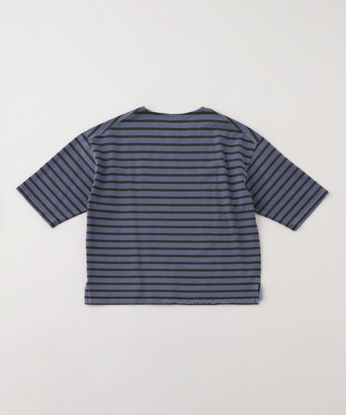 JOURNAL STANDARD J.S HOMESTEAD(ジャーナルスタンダードホームステッド)の「J.S.Homestead / ピグメントボーダー ボートネックTシャツ(Tシャツ/カットソー・メンズ・ブルー系その他/ベージュ/グレー・MEDIUM/LARGE)」の9枚目の写真
