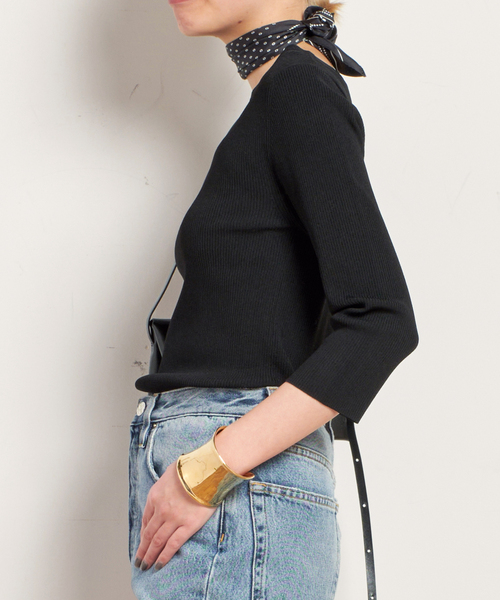 EVERYDAY I LIKE.（エヴリディアイライク）の「*Eloiseボートネックニット（ニット/セーター・レディース・ブラック・FREE）」の6枚目の写真