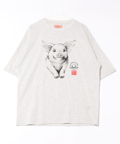セール】アニマル水墨画風Tシャツ(M1)（Tシャツ/カットソー