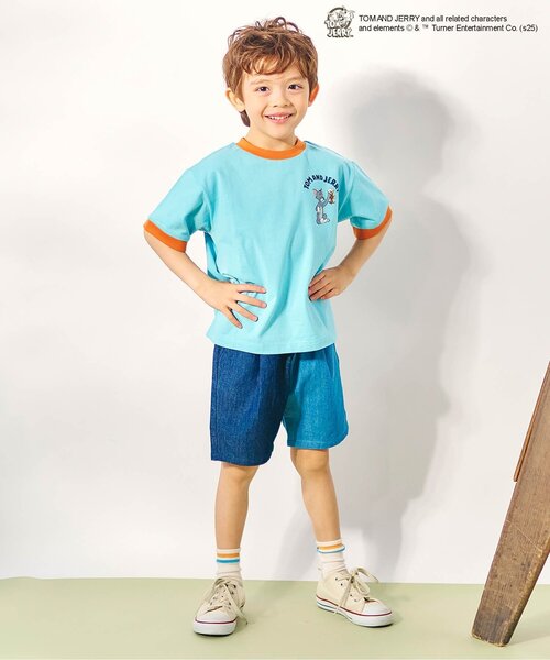 Tom＆Jerry（トムアンドジェリー）の「トムとジェリー リンガーTシャツ（Tシャツ/カットソー・キッズ・クリーム/ミント/ピンク・80/90/100/110/120/130）」の18枚目の写真