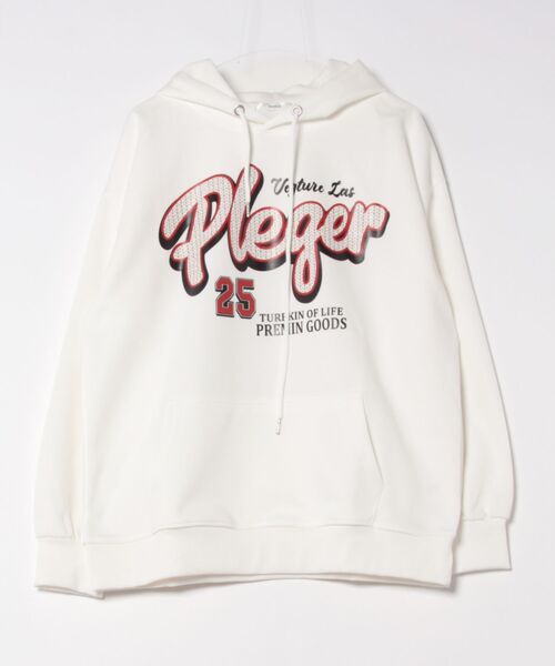 CERCA（チェルカ）の「【NOWLE】スポーティ ナンバー プリント プルオーバー パーカー（パーカー・メンズ・ブラック系1/ホワイト系1/ホワイト系2・LARGE/X-LARGE/MEDIUM）」の3枚目の写真