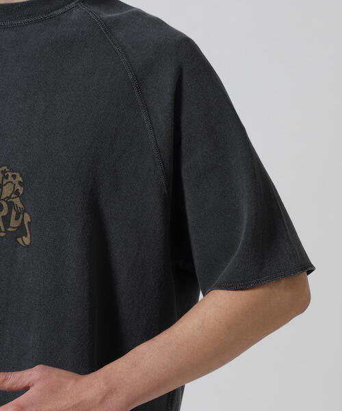 REMI RELIEF（レミレリーフ）の「REMI RELIEF(レミレリーフ)別注 SP加工8/天竺ラグランT(LEOPARDS)（Tシャツ/カットソー・メンズ・ブラック・M/L/XL）」の8枚目の写真