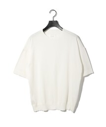 MIDIUMISOLID for Ladies ハーフスリーブニットプルオーバー