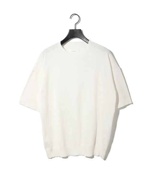 MIDIUMISOLID for Ladies ハーフスリーブニットプルオーバー