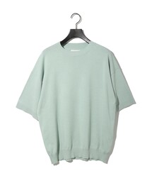 MIDIUMISOLID for Ladies ハーフスリーブニットプルオーバー