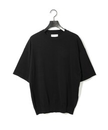 MIDIUMISOLID for Ladies ハーフスリーブニットプルオーバー