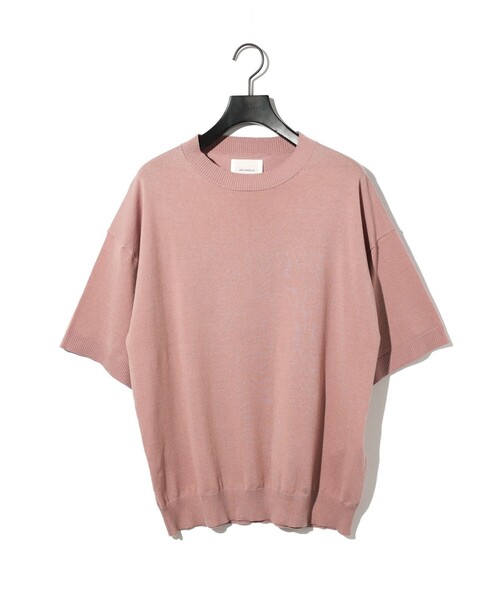 セール】MIDIUMISOLID for Ladies ハーフスリーブニットプル