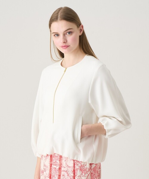 ANAYI(アナイ)の「トリアセポリエステルブルゾン(その他アウター・レディース・ホワイト/ブラック・38/36/34)」の6枚目の写真