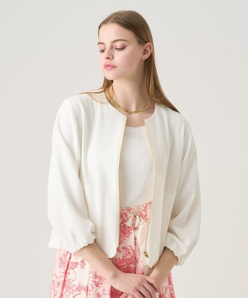 ANAYI(アナイ)の「トリアセポリエステルブルゾン(その他アウター・レディース・ホワイト/ブラック・38/36/34)」の7枚目の写真