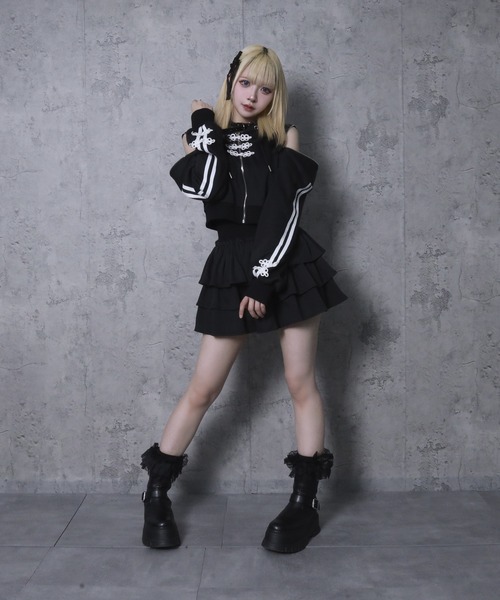 Angelic Pretty / Heart胸あて付スカート(タータン) Free ピンク