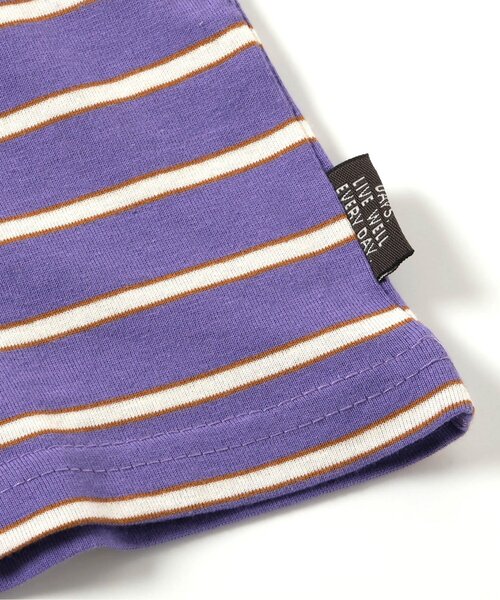 BREEZE（ブリーズ）の「【WEB限定/ジュニア対応】ボーダータンクトップTシャツ（Tシャツ/カットソー・キッズ・パープル/オレンジ/ライム/ピンク/ブラック・90/150/140/130/120/110/100）」の16枚目の写真