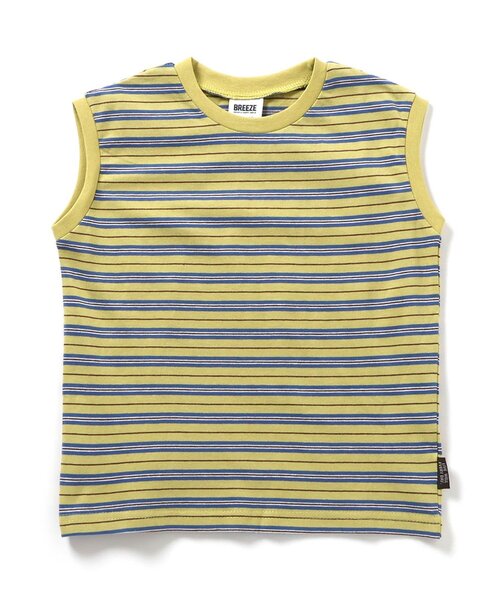 BREEZE（ブリーズ）の「【WEB限定/ジュニア対応】ボーダータンクトップTシャツ（Tシャツ/カットソー・キッズ・パープル/オレンジ/ライム/ピンク/ブラック・90/150/140/130/120/110/100）」の19枚目の写真