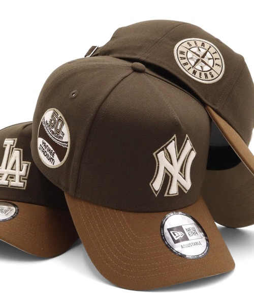 試着のみ！ 美品 ニューエラ THE MET コラボ キャップ ブラウン NEW ERA×MICA&DEAL】 ”M'ロゴコラボレーションCAP（キャップ