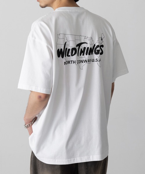 WILD THINGS（ワイルドシングス）の「【WILD THINGS】BIRTH PLACE TEE バックプリントロゴTシャツ WT25070K（Tシャツ/カットソー・メンズ・ホワイト/ブラック/グレー・M/L/XL）」の11枚目の写真