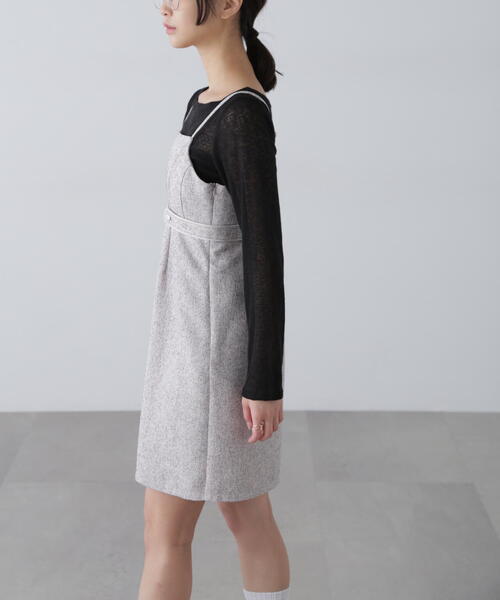 FREE'S MART(フリーズマート)の「ツイードライクキャミミニワンピース(ワンピース・レディース・ブラック/ホワイト系その他・SMALL/MEDIUM)」の17枚目の写真