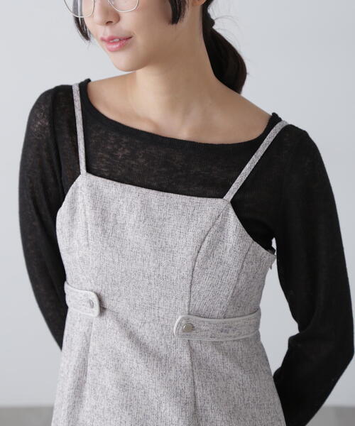 FREE'S MART(フリーズマート)の「ツイードライクキャミミニワンピース(ワンピース・レディース・ブラック/ホワイト系その他・SMALL/MEDIUM)」の19枚目の写真