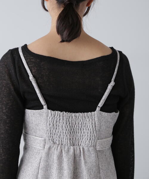 FREE'S MART(フリーズマート)の「ツイードライクキャミミニワンピース(ワンピース・レディース・ブラック/ホワイト系その他・SMALL/MEDIUM)」の22枚目の写真