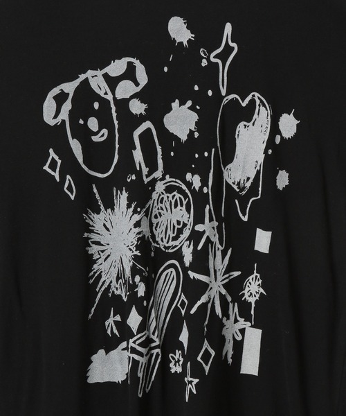 JEANASIS（ジーナシス）の「【25quee】イラストシアーTシャツ/455522（Tシャツ/カットソー・レディース・ブラック系その他/ブラック/ホワイト系その他/ホワイト・FREE）」の14枚目の写真