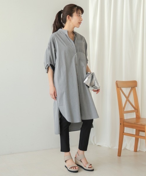 Bou Jeloud（ブージュルード）の「スタンドオープンシャツワンピース（シャツワンピース・レディース・ブラック/A・MEDIUM）」の21枚目の写真