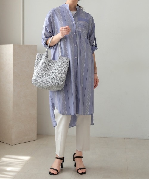 Bou Jeloud（ブージュルード）の「スタンドオープンシャツワンピース（シャツワンピース・レディース・ブラック/A・MEDIUM）」の3枚目の写真