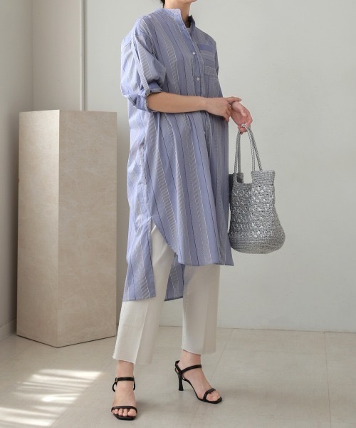 Bou Jeloud（ブージュルード）の「スタンドオープンシャツワンピース（シャツワンピース・レディース・ブラック/A・MEDIUM）」の4枚目の写真