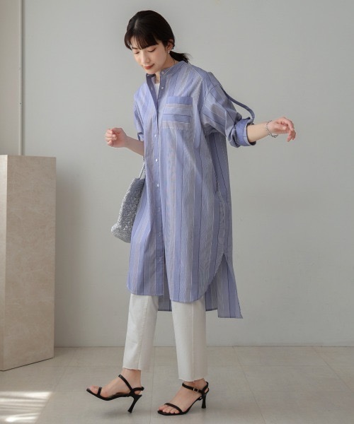 Bou Jeloud（ブージュルード）の「スタンドオープンシャツワンピース（シャツワンピース・レディース・ブラック/A・MEDIUM）」の6枚目の写真