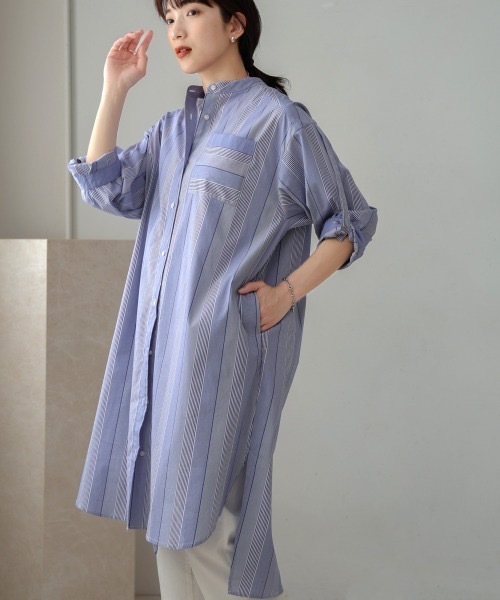 Bou Jeloud（ブージュルード）の「スタンドオープンシャツワンピース（シャツワンピース・レディース・ブラック/A・MEDIUM）」の7枚目の写真