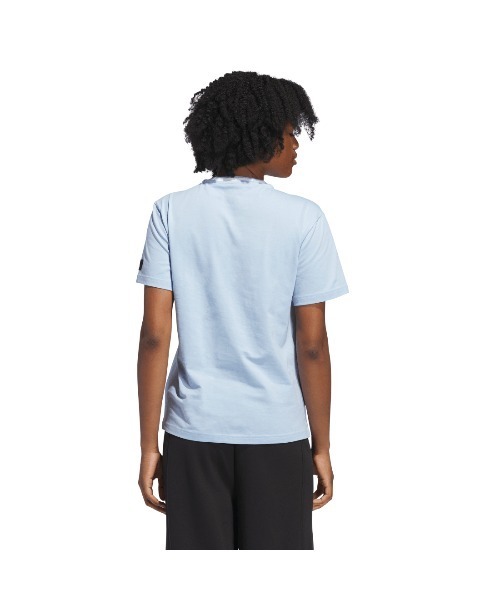 adidas(アディダス)の「アディダス adidas シャドー フローラル グラフィック半袖 Tシャツ(Tシャツ/カットソー・レディース・ブラック/サックスブルー・L/XL/S/M)」の4枚目の写真