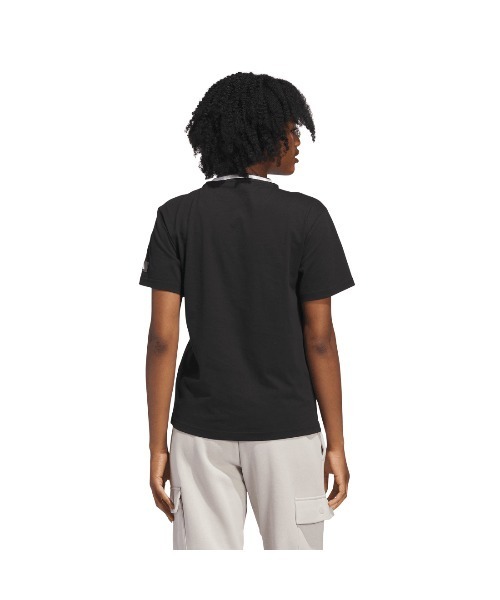 adidas(アディダス)の「アディダス adidas シャドー フローラル グラフィック半袖 Tシャツ(Tシャツ/カットソー・レディース・ブラック/サックスブルー・L/XL/S/M)」の3枚目の写真