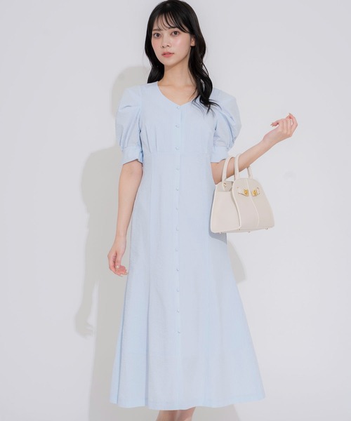 NOELA（ノエラ）の「サッカータックスリーブワンピ（ワンピース・レディース・ライトグリーン/イエロー/サックスブルー・S/M）」の3枚目の写真