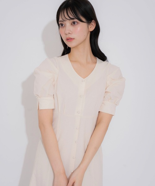 NOELA（ノエラ）の「サッカータックスリーブワンピ（ワンピース・レディース・ライトグリーン/イエロー/サックスブルー・S/M）」の10枚目の写真