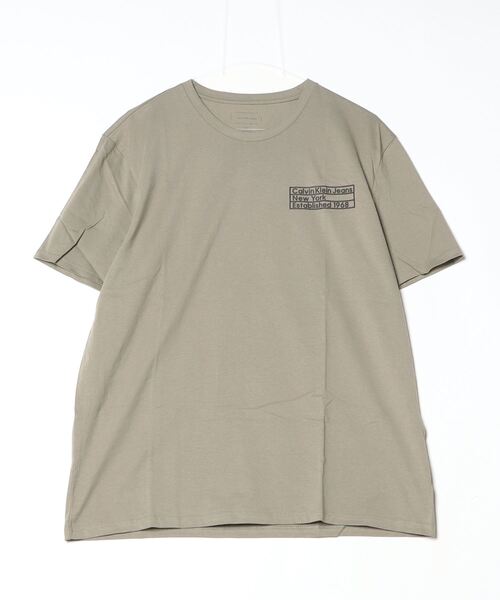 Calvin Klein(カルバン・クライン)の「Calvin Klein カルバンクライン SS CK MONOLOGO E1968 HD CREWNK ニューヨーク CKモノグラムロゴ 半袖クルーネックTシャツ(Tシャツ/カットソー・メンズ・グリーン・L/M/XL/S)」の1枚目の写真