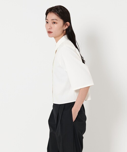 MARW UNITED ARROWS（マルゥ ユナイテッドアローズ）の「＜MARW UNITED ARROWS＞5分袖 ショート シャツ（シャツ/ブラウス・レディース・ホワイト/ブラック/ライトブルー・FREE）」の7枚目の写真