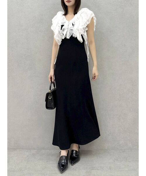ラッフルリブワンピース　dazzlin 新品 セール】ラッフルリブワンピース（ワンピース）｜dazzlin