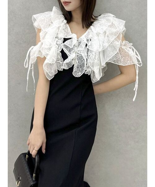 dazzlin ラッフルリブワンピース ラッフルリブワンピース[品番：MKSW0064424]｜dazzlin（ダズリン