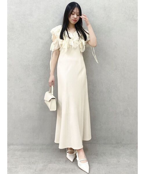 ラッフルリブワンピース　dazzlin 新品 ダズリン dazzlin ラッフルリブワンピース （グレー
