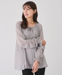 ギャザーチュニックブラウス