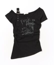 XU | 【XU】one shoulder punk tops(Tシャツ/カットソー)