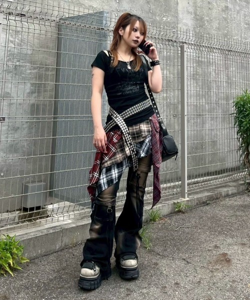 XU（エックスユー）の「【XU】one shoulder punk tops
