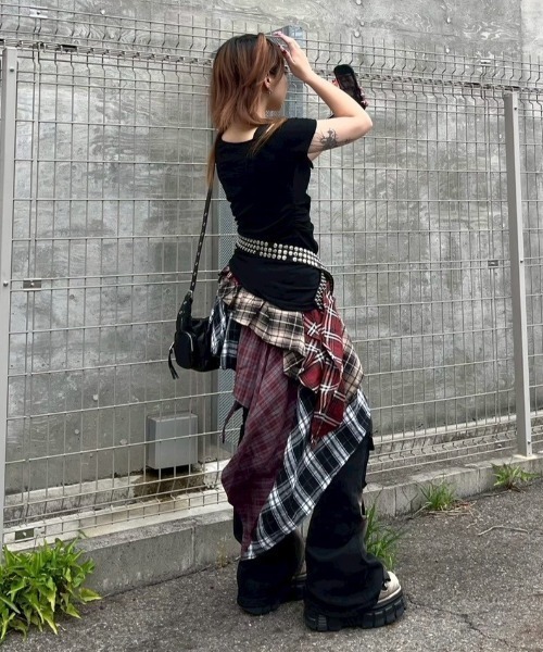 XU（エックスユー）の「【XU】one shoulder punk tops