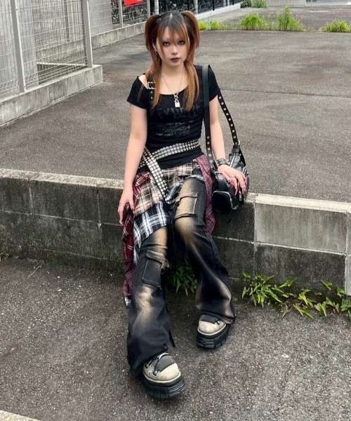 XU（エックスユー）の「【XU】one shoulder punk tops