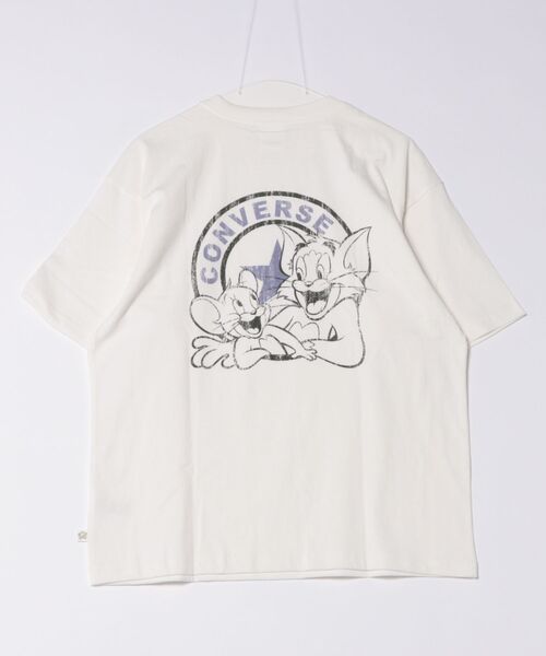 CONVERSE（コンバース）の「【CONVERSE/コンバース】×【TOM AND JERRY/トムとジェリー】バックプリント オーバーサイズ Tシャツ（Tシャツ/カットソー・レディース・ブラック/ホワイト・LARGE/MEDIUM）」の3枚目の写真