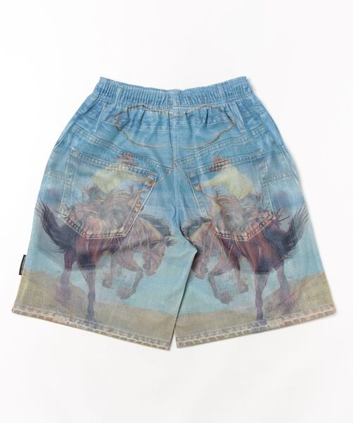 ANDERSSON BELL（アンダースンベル）の「Andersson Bell/アンダーソンベル/UNISEX DOUBLE LAYER PRINT MESH SHORTS（その他パンツ・レディース・ブルー・L/M）」の2枚目の写真