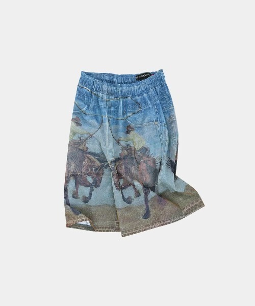 ANDERSSON BELL（アンダースンベル）の「Andersson Bell/アンダーソンベル/UNISEX DOUBLE LAYER PRINT MESH SHORTS（その他パンツ・レディース・ブルー・L/M）」の8枚目の写真
