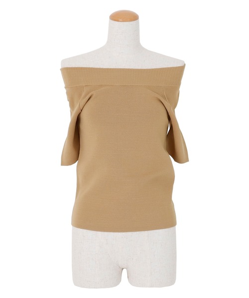 AMBIENT（アンビエント）の「2ウェイオフショルダーニット（ニット/セーター・レディース・ベージュ/ブルー/ブラック/アイボリー/ホワイト・FREE）」の9枚目の写真