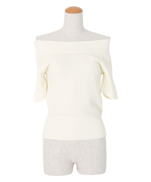 AMBIENT（アンビエント）の「2ウェイオフショルダーニット（ニット/セーター・レディース・ベージュ/ブルー/ブラック/アイボリー/ホワイト・FREE）」の7枚目の写真