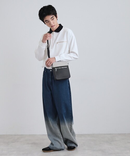 tk.TAKEO KIKUCHI（ティーケータケオキクチ）の「バイカラースクエアショルダーバッグ（ショルダーバッグ・メンズ・ブラック系4/ブラック系/ベージュ系その他7/ベージュ系1/グレー系1/ベージュ系2/ブラック系2・00）」の13枚目の写真